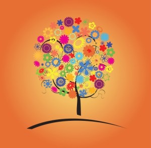 COLORFUL TREE WITH FLOWERS © Andika18 Dreamstime.com