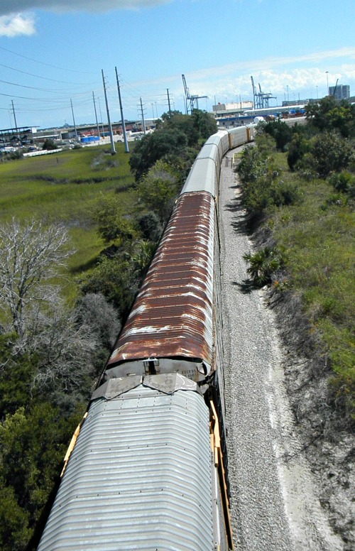 I'd jump from the bridge onto the train in a leather cat suit, while yelling:  FREEZE!  to the bad guy (or girl) I was chasing.   