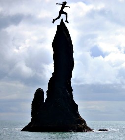 Teetering above a precipice. Not a fun place to be.